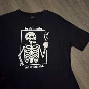"Dead Inside, But Caffeinated" Funny T-Shirt